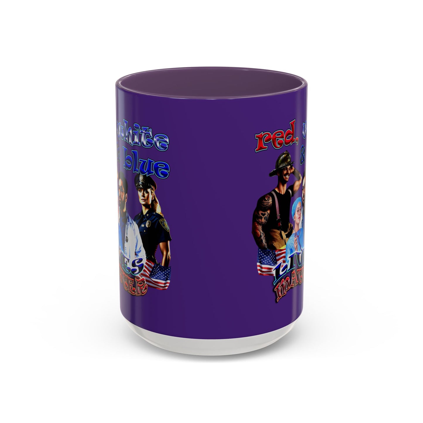 rw&b lives matter - Accent Mug (purple)