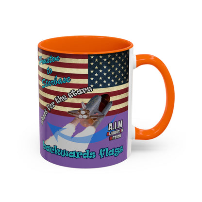 shoot for the stars - Accent Mug (light purple)