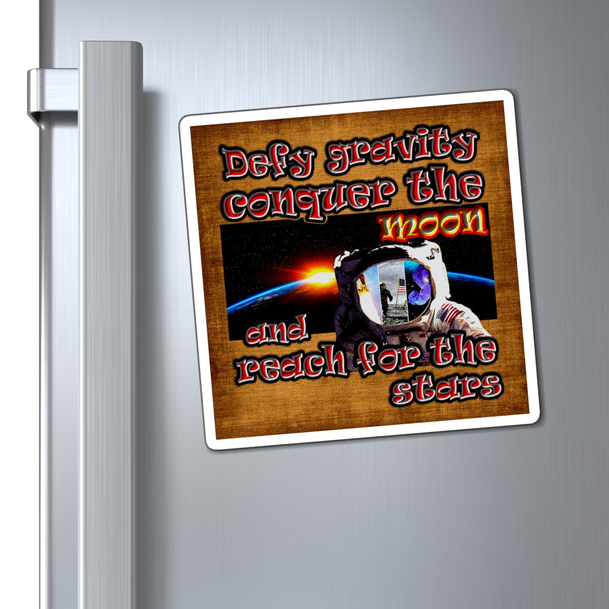 defy conquer reach - Magnets - (brown papyrus)