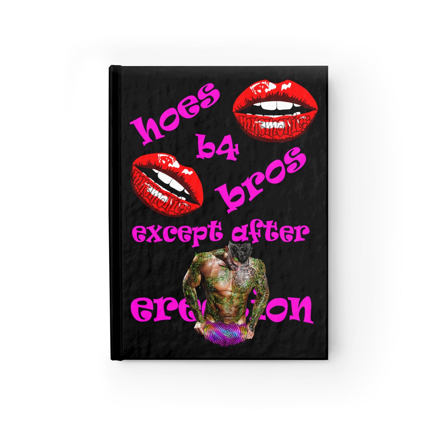 hoes b4 bros - journal-blank (black)