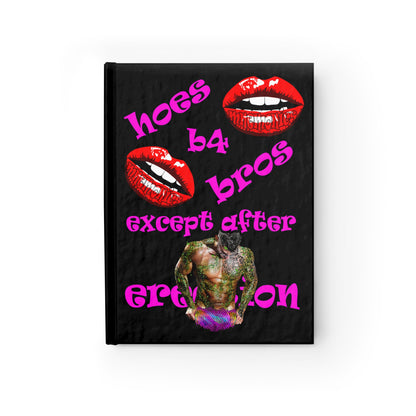 hoes b4 bros - journal-blank (black)