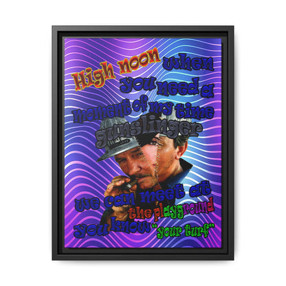 high noon - framed canvas art (purple wave)