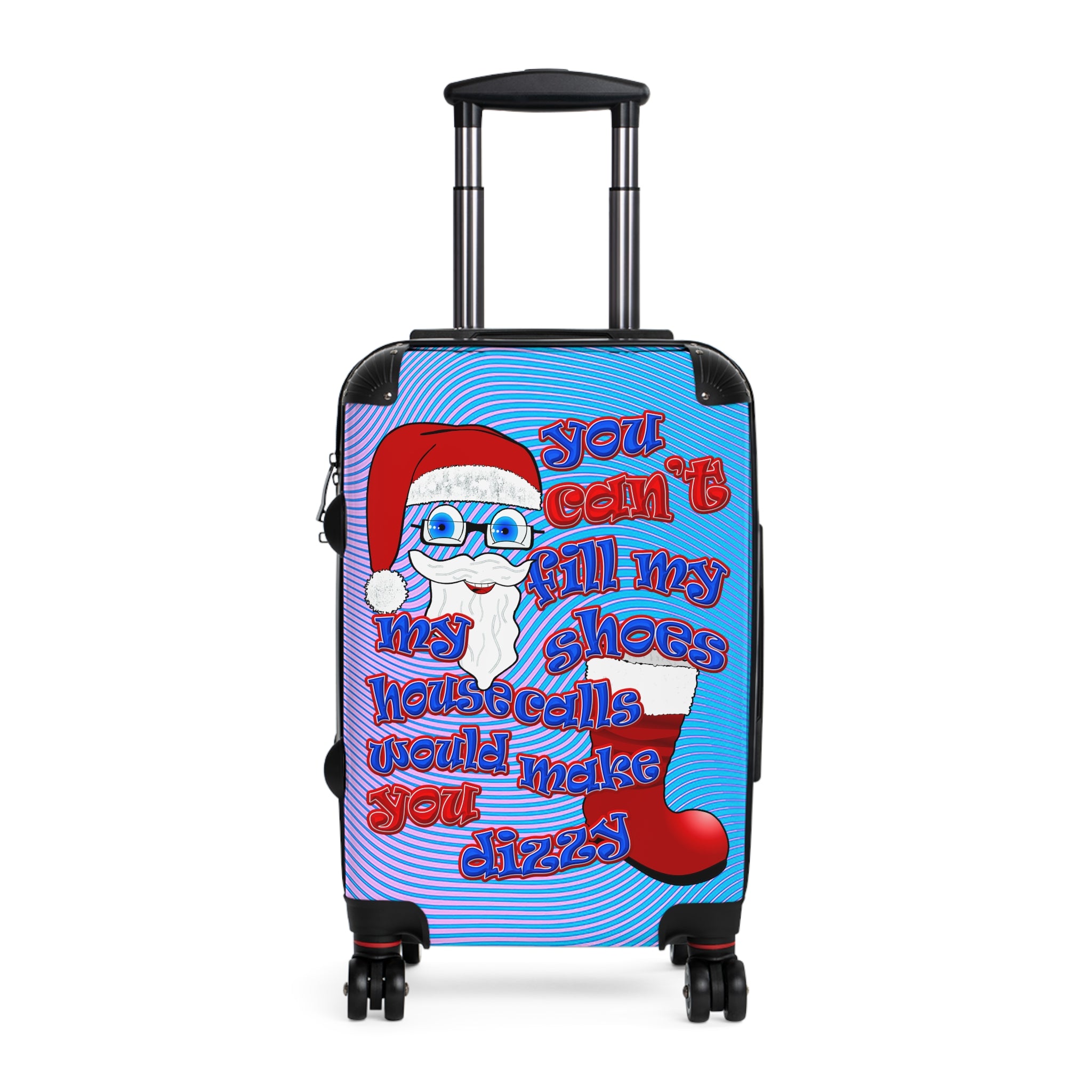 santa's shoes - Suitcase (light blue-purple wave)