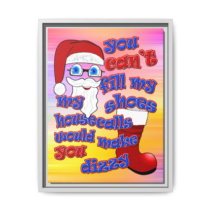 santa's shoes - framed canvas art (color blur)