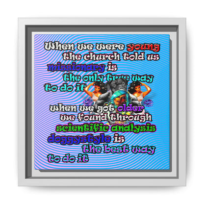 doggystyle - framed canvas art (light blue-purple wave)