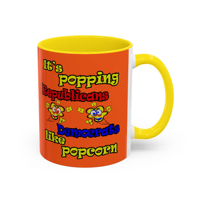 popping like popcorn - Accent Mug (orange)