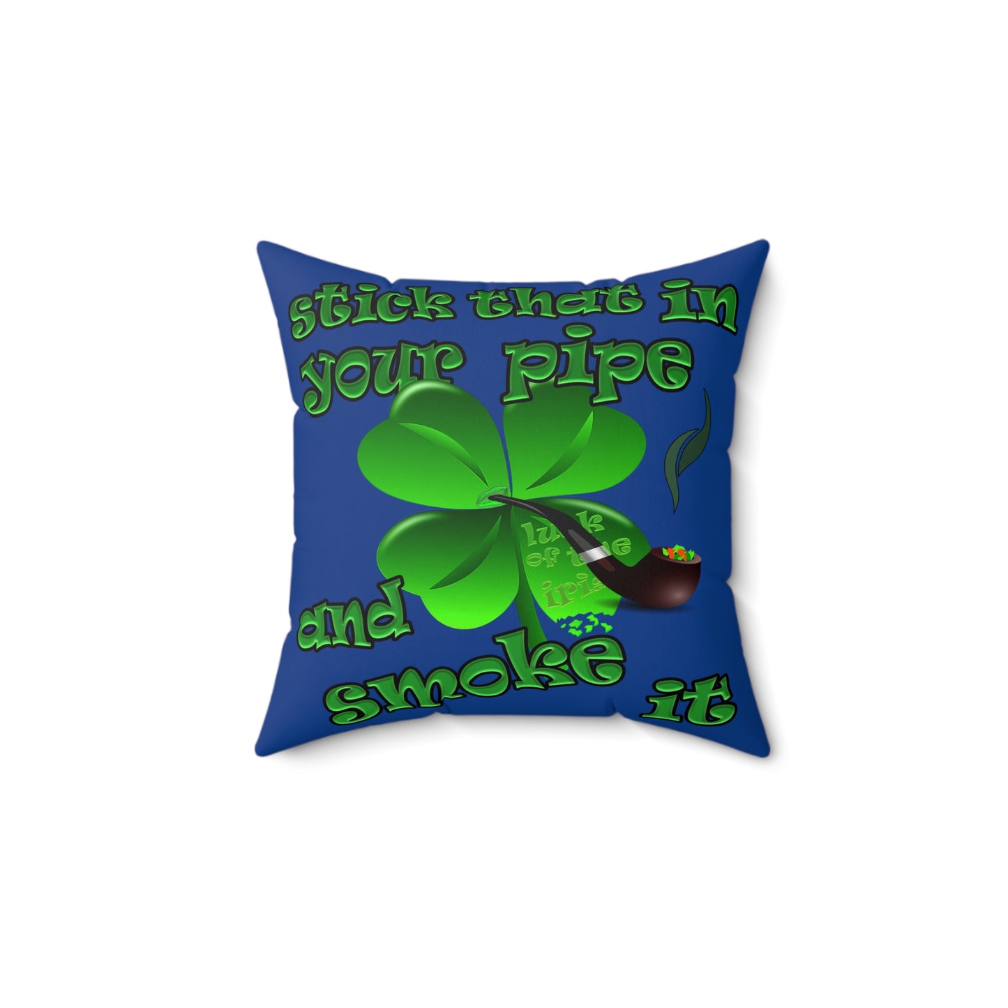 celtics logo - Spun Polyester Square Pillow - (dark blue)