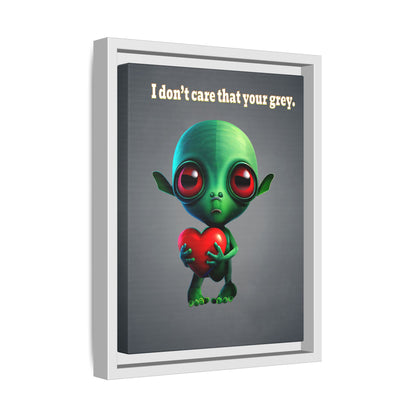 I don't care that your grey - framed canvas art (grey-light grey)