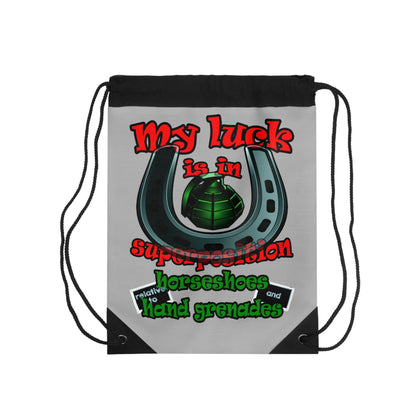 my luck - Drawstring Bag (light grey)