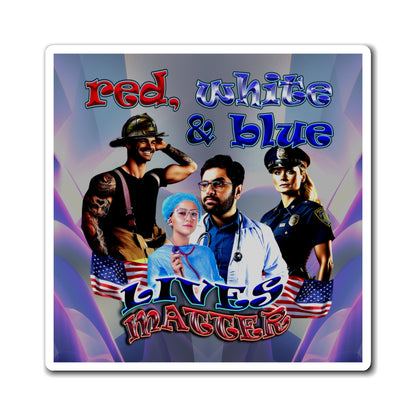 rw&b lives matter - Magnets - (grey-pink wave)