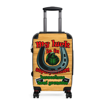 my luck - Suitcase (butterscotch wood finish)