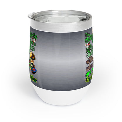 christmas spirits of boston - Chill Wine Tumbler (brushed nickel)