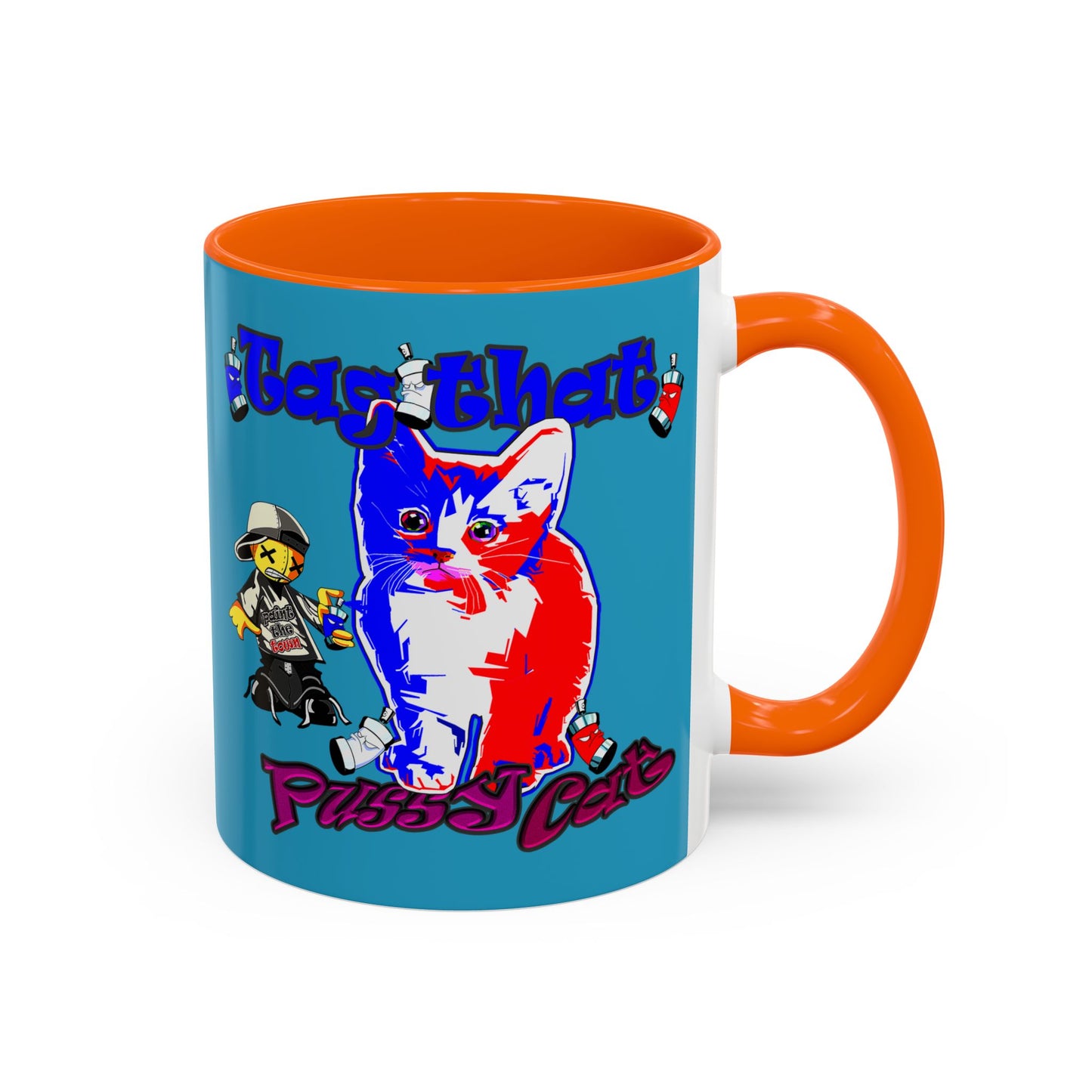 tag that - Accent Mug (turquoise)