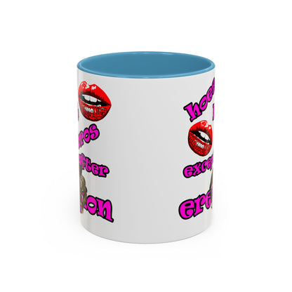 hoes b4 bros - Accent Mug (white)