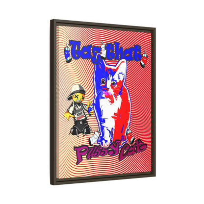 tag that - framed canvas art (yellow-orange wave)