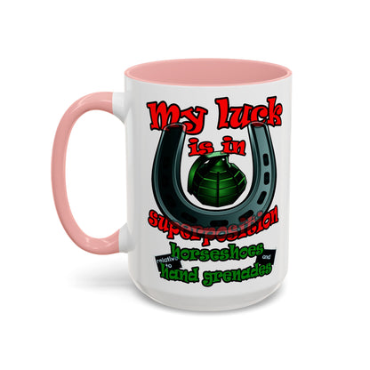 my luck - Accent Mug (white)