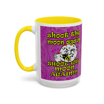 shoot the moon again - Accent Mug (pink swirl)