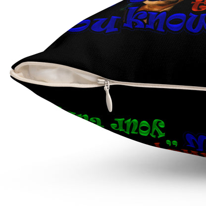 high noon - Spun Polyester Square Pillow - (black)