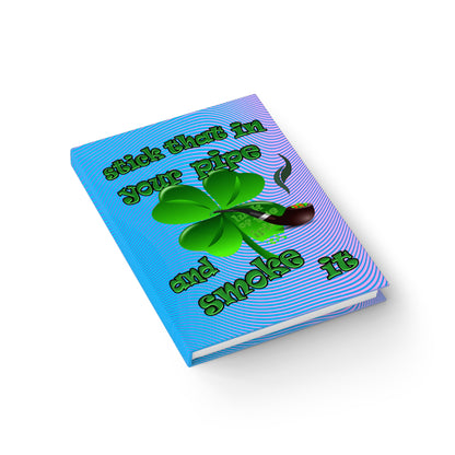 stick that in your pipe and smoke it - journal-lined (light blue-purple wave)