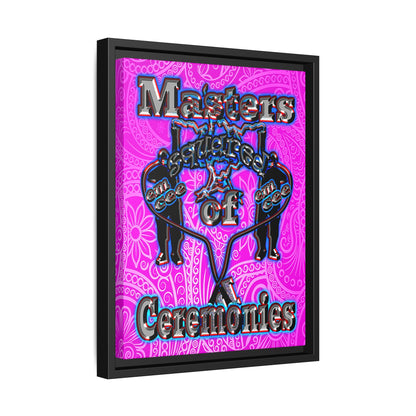 em cee squared - framed canvas art (pink swirl)