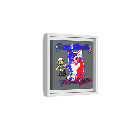 tag that - framed canvas art (dark grey)
