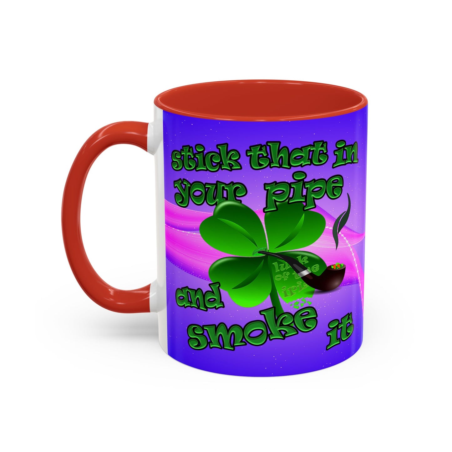 celtics logo - Accent Mug (purple-pink wave)