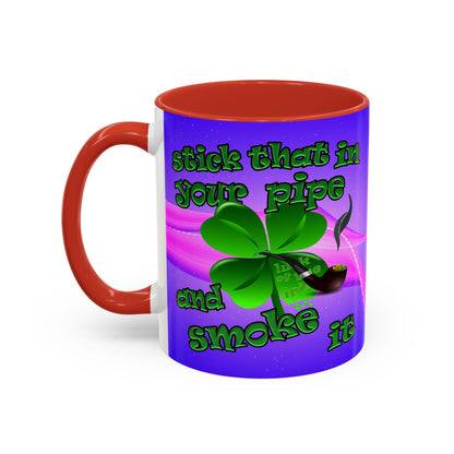 celtics logo - Accent Mug (purple-pink wave)