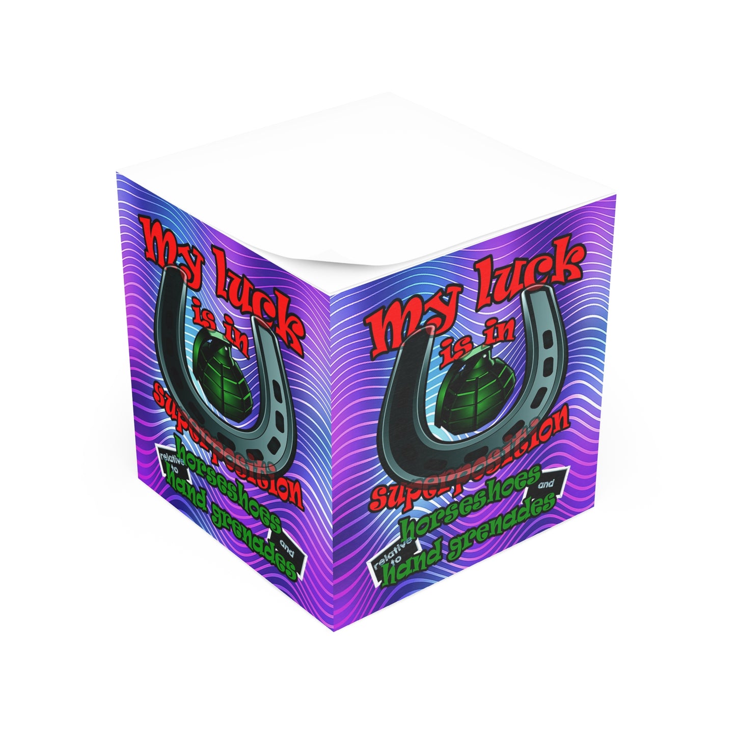 my luck - note cube (purple wave)