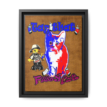 tag that - framed canvas art (brown papyrus)