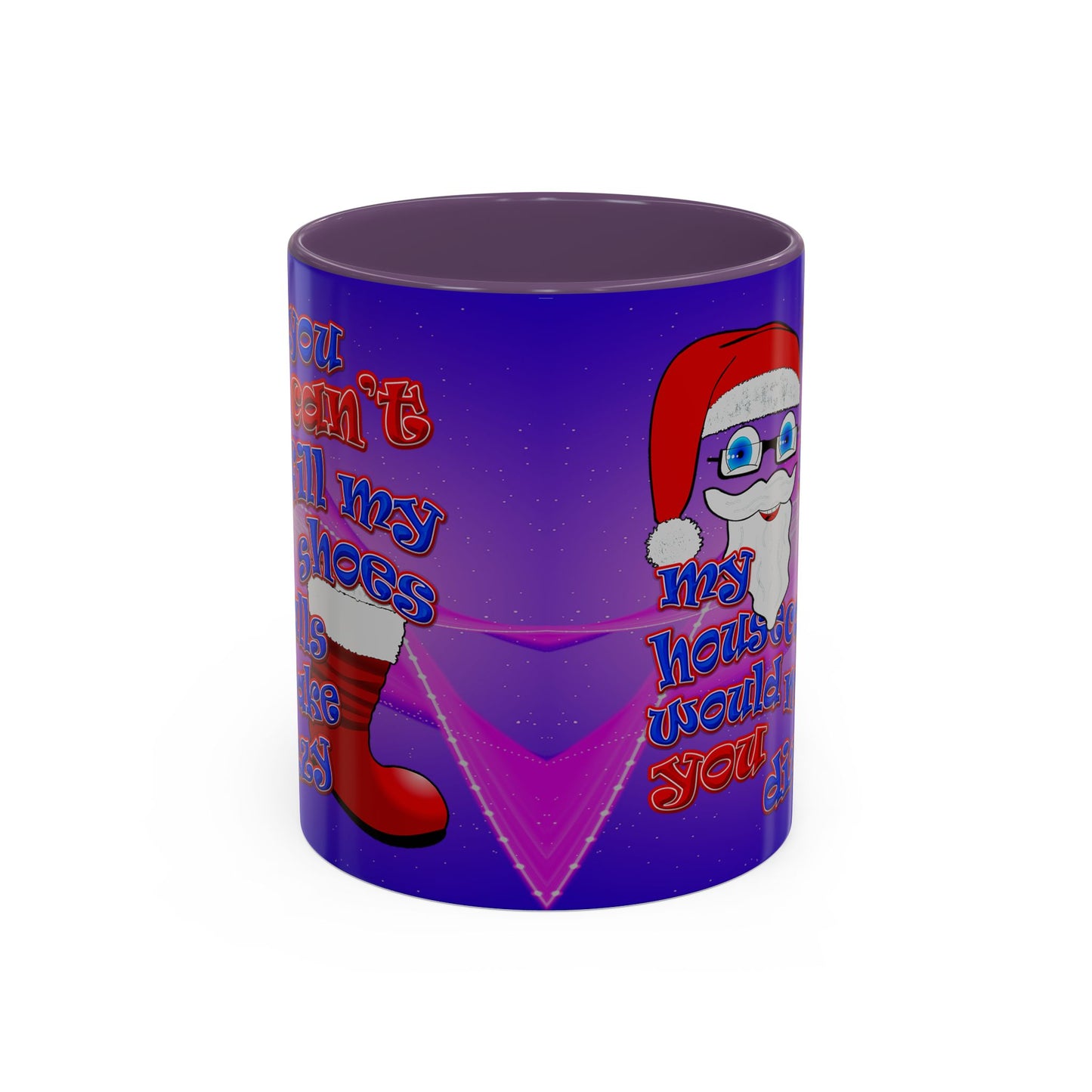 santa's shoes - Accent Mug (purple-pink wave)