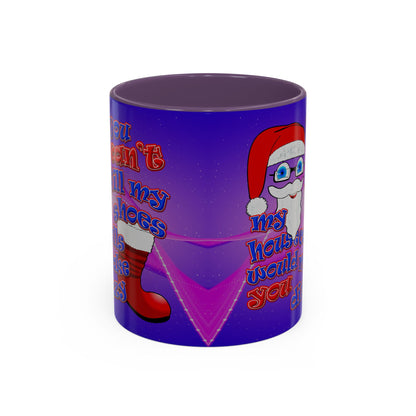 santa's shoes - Accent Mug (purple-pink wave)