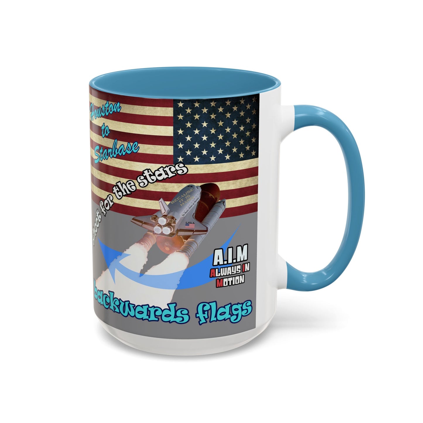 shoot for the stars - Accent Mug (grey)