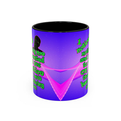 noticed you noticing - Accent Mug (purple-pink wave)