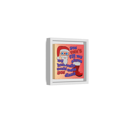santa's shoes - framed canvas art (yellow-orange wave)