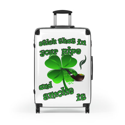 stick that in your pipe and smoke it - Suitcase (white)