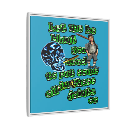 og - framed canvas art (turquoise)