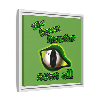green monster - framed canvas art (green)