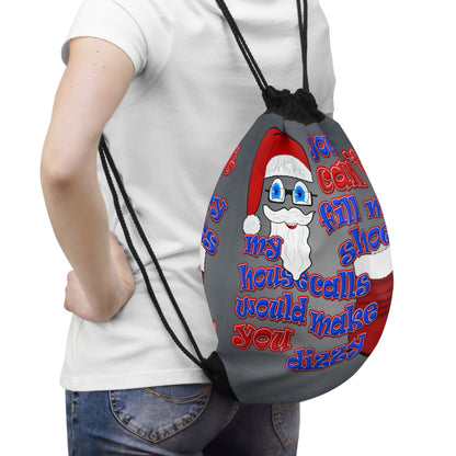 santa's shoes - Drawstring Bag (grey-light grey)