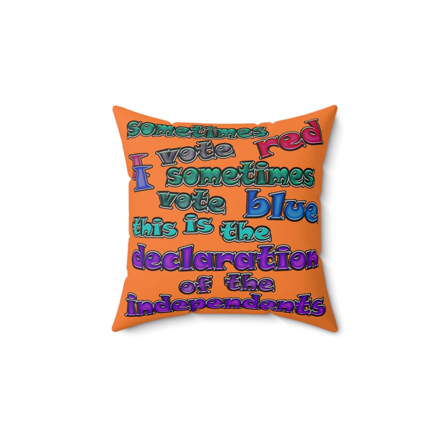 declaration of the independents - Faux Suede Square Pillow - (crusta)