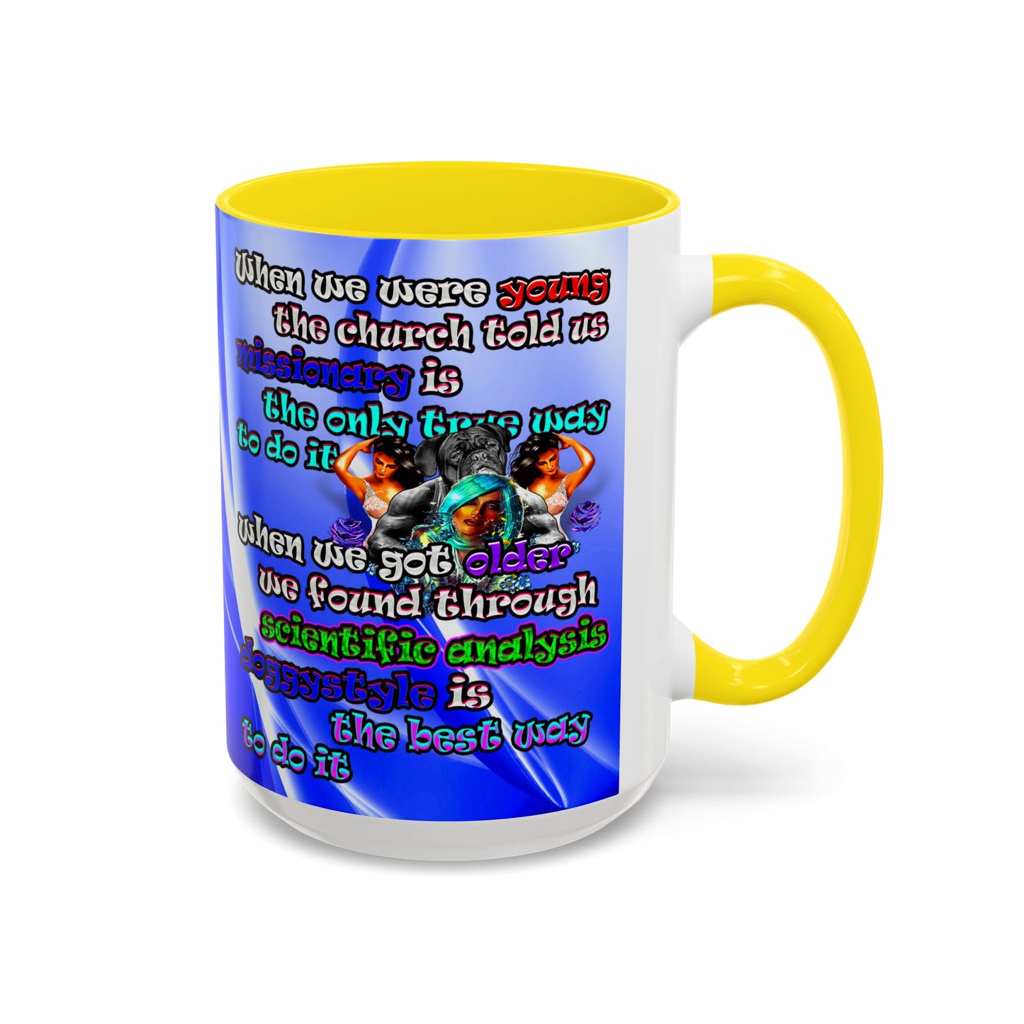 doggystyle - Accent Mug (blue-white wave)