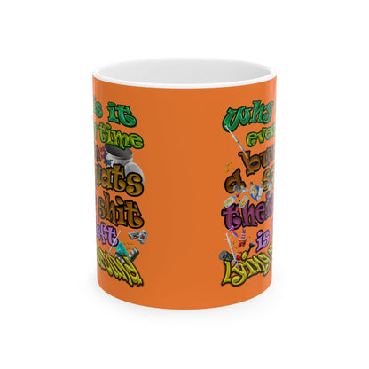 the bum's shit - White Mug (crusta)