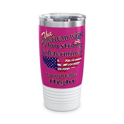 american wing - Ringneck Tumbler, 20oz (pink)