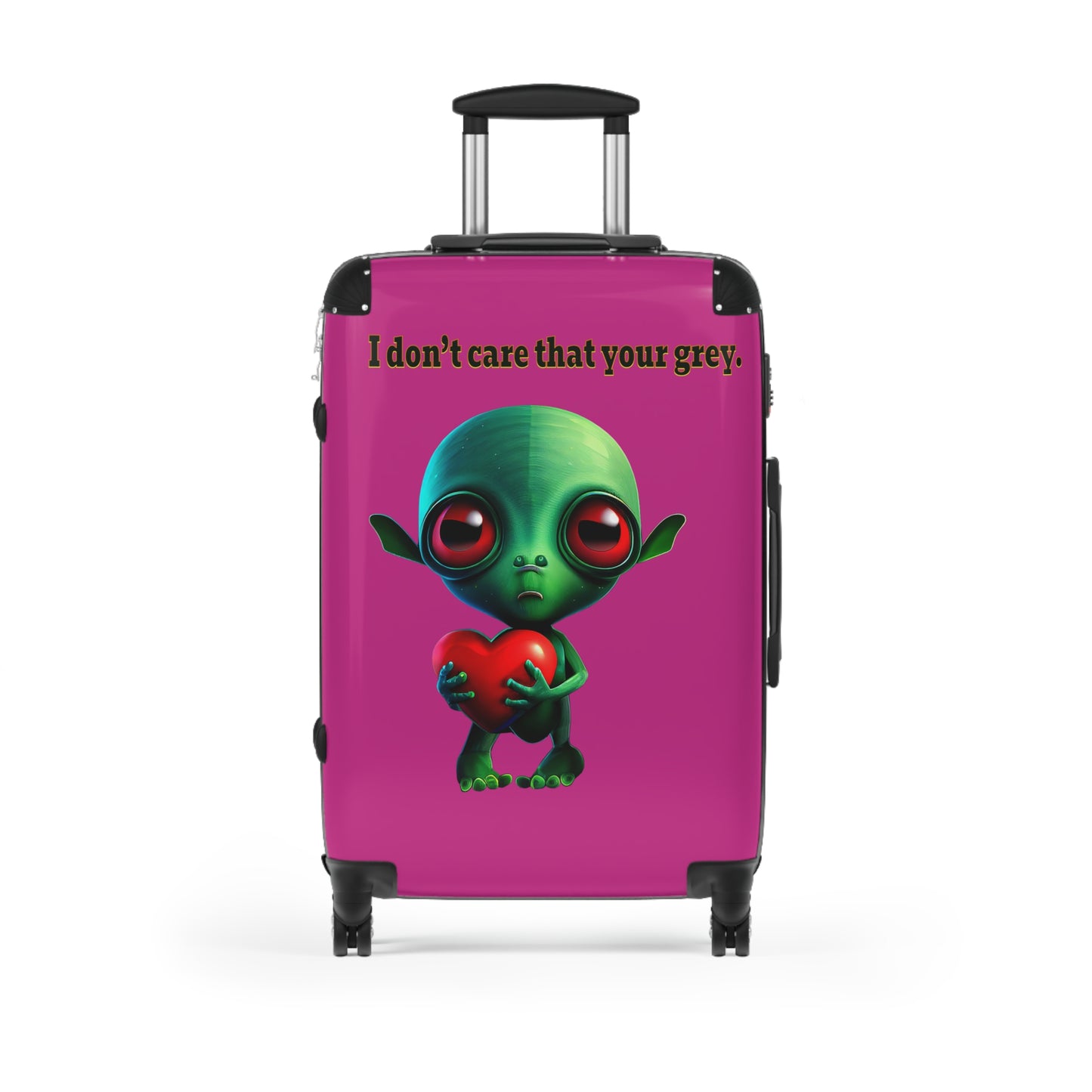 I don't care that your grey - Suitcase (pink)