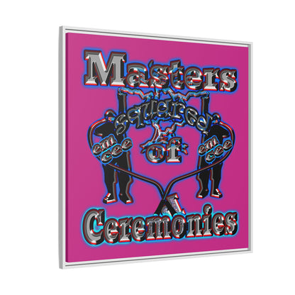 em cee squared - framed canvas art (pink)