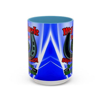 my luck - Accent Mug (blue-white wave)