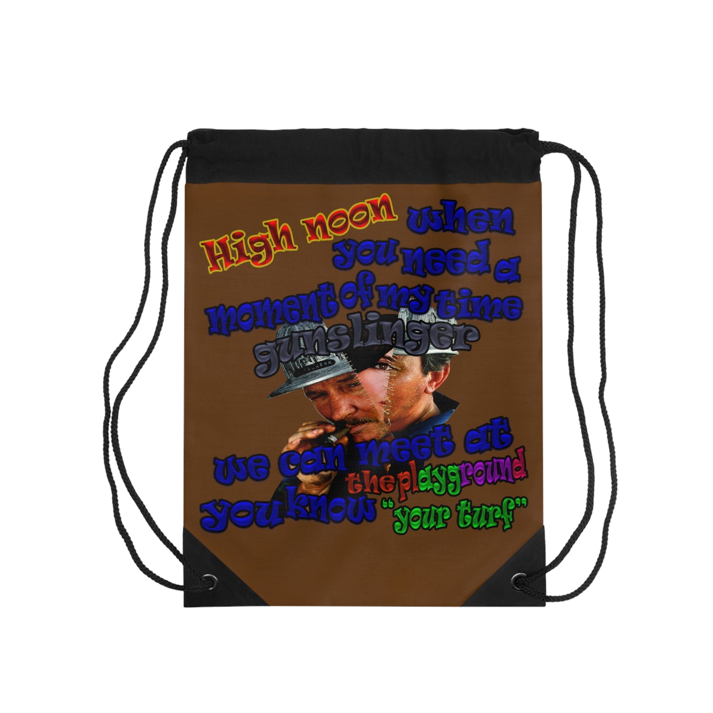 high noon - Drawstring Bag (brown)