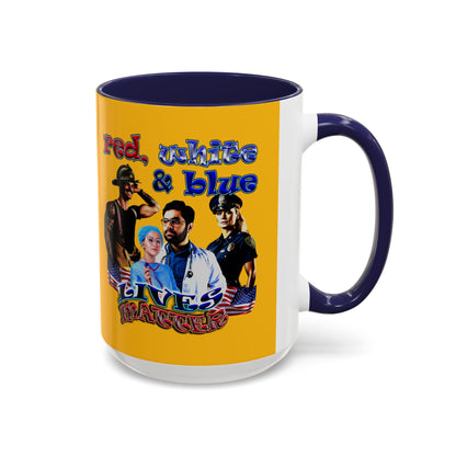 rw&b lives matter - Accent Mug (yellow)