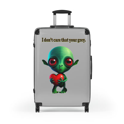 I don't care that your grey - Suitcase (light grey)