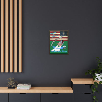 shoot for the stars - framed canvas art (dark green)