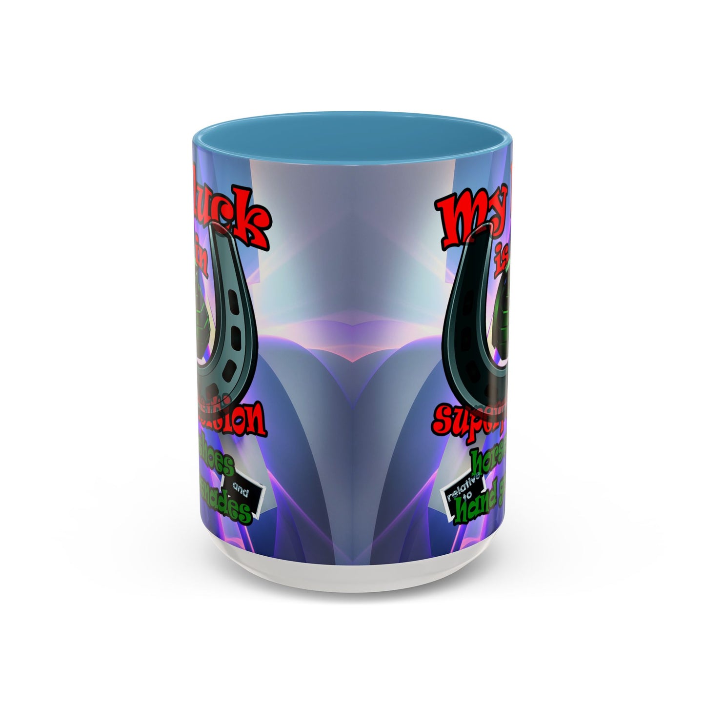 my luck - Accent Mug (grey-pink wave)